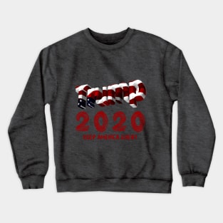 Trump 2020 Keep America Great USA Flag Crewneck Sweatshirt